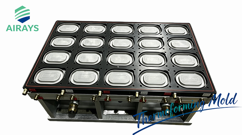 Thermoforming Mold for Oval Plastic Lids with U‑shaped Hole for Paper Bowls