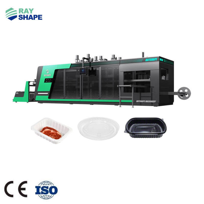 Plastic food container thermoforming machine for fresh-keeping box