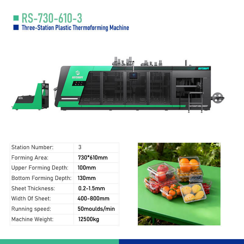 Food grade PP plastic injection tray thermoforming machine