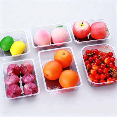 Ventilated plastic fruit box making plastic thermoforming machine
