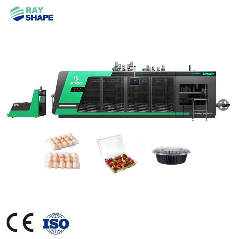 Disposable plastic egg tray making thermoforming machine