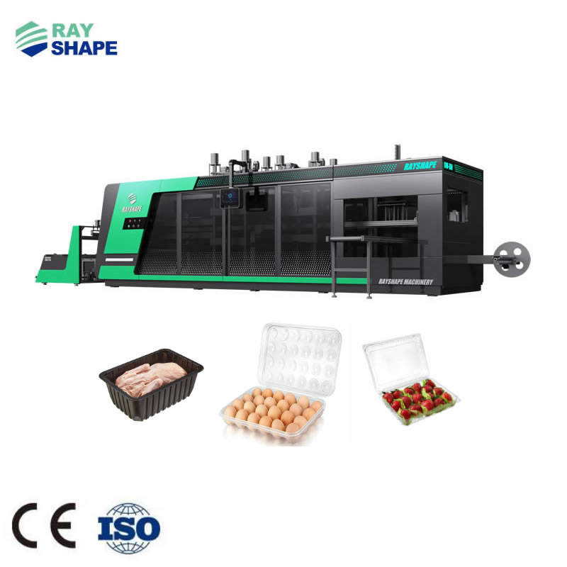 Disposable plastic egg tray making thermoforming machine