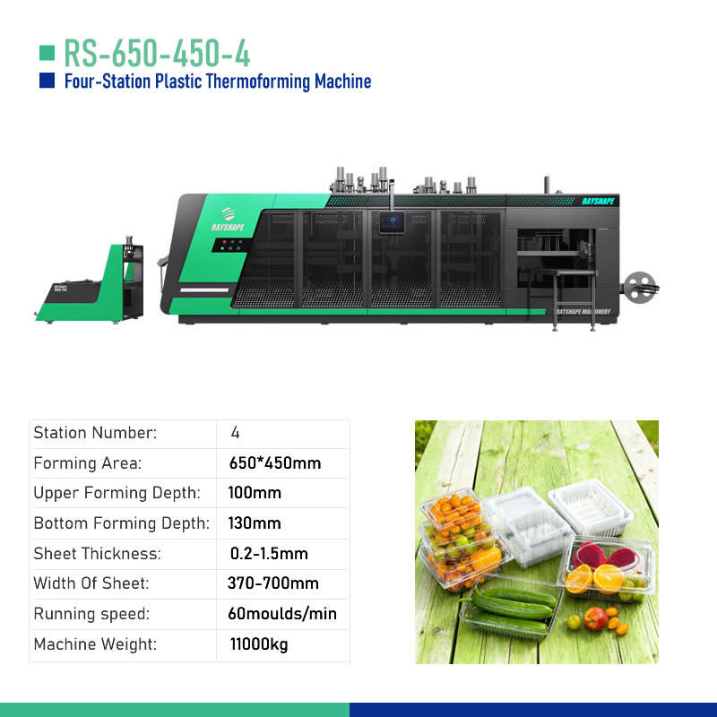 High speed PP plastic tray making machine thermoforming type