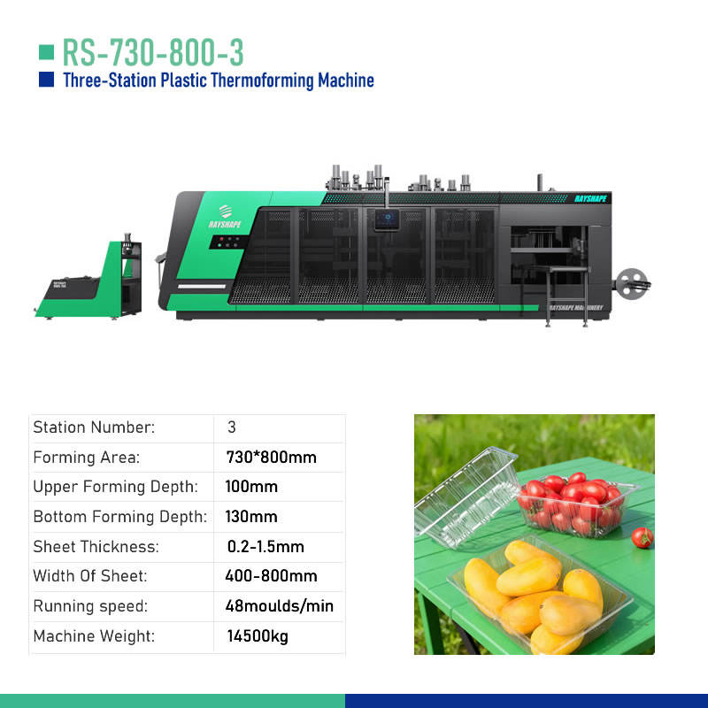 Food grade PP plastic injection tray thermoforming machine