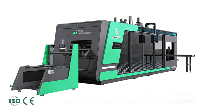 Three-Station Plastic Thermoforming Machine