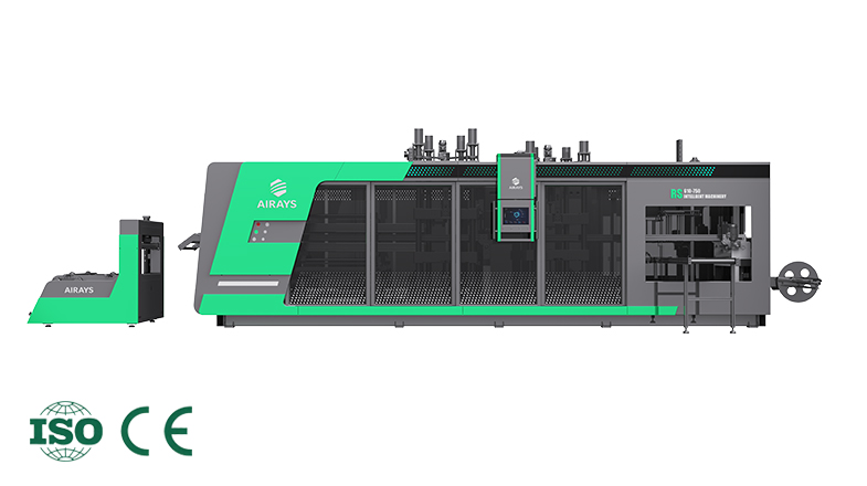 Three-Station Plastic Thermoforming Machine
