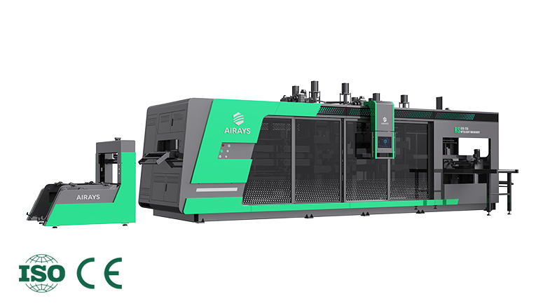 Three-Station Plastic Thermoforming Machine