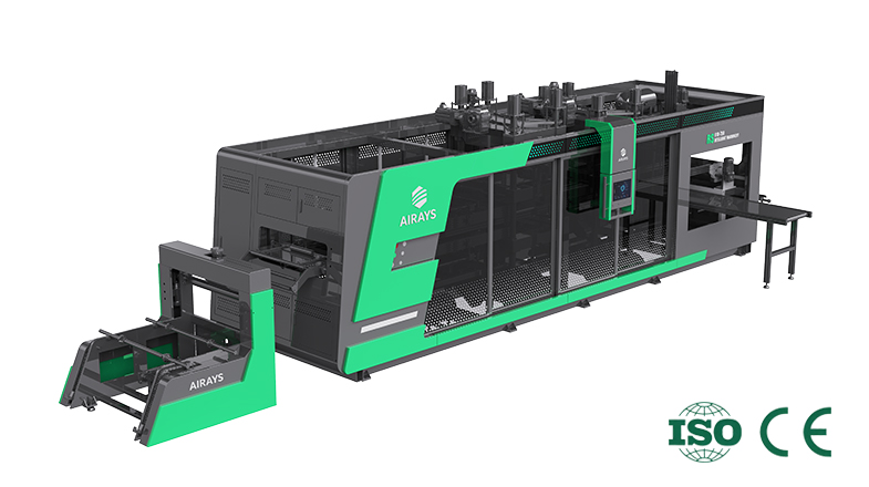 Three-Station Plastic Thermoforming Machine