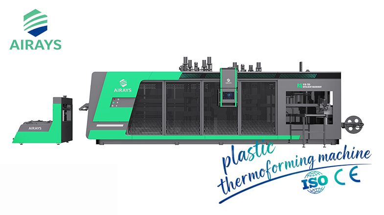 Three-Station Plastic Thermoforming Machine
