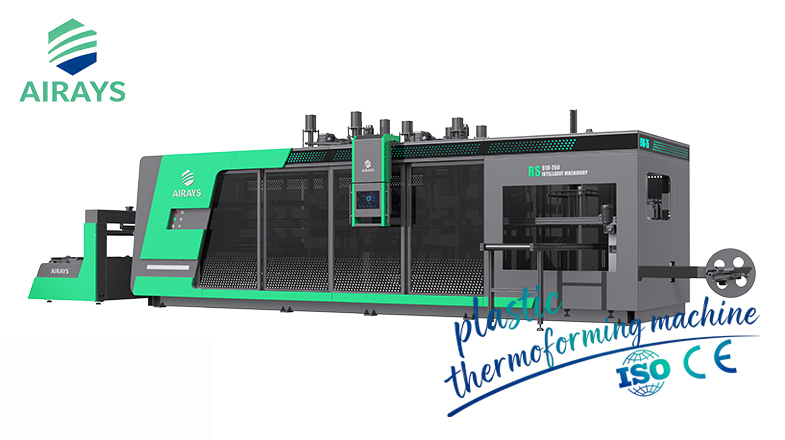 Three-Station Plastic Thermoforming Machine 