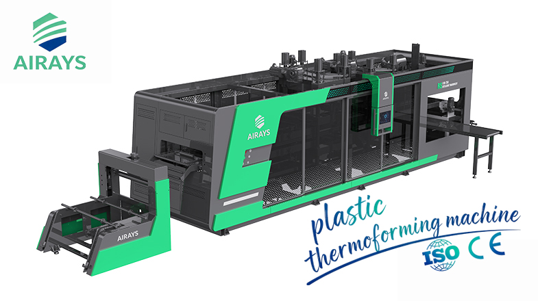 Three-Station Plastic Thermoforming Machine